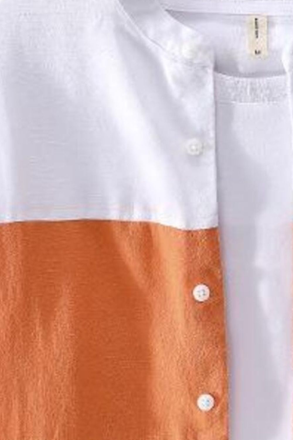 Men's Plus Size Color Block Button Up Shirt