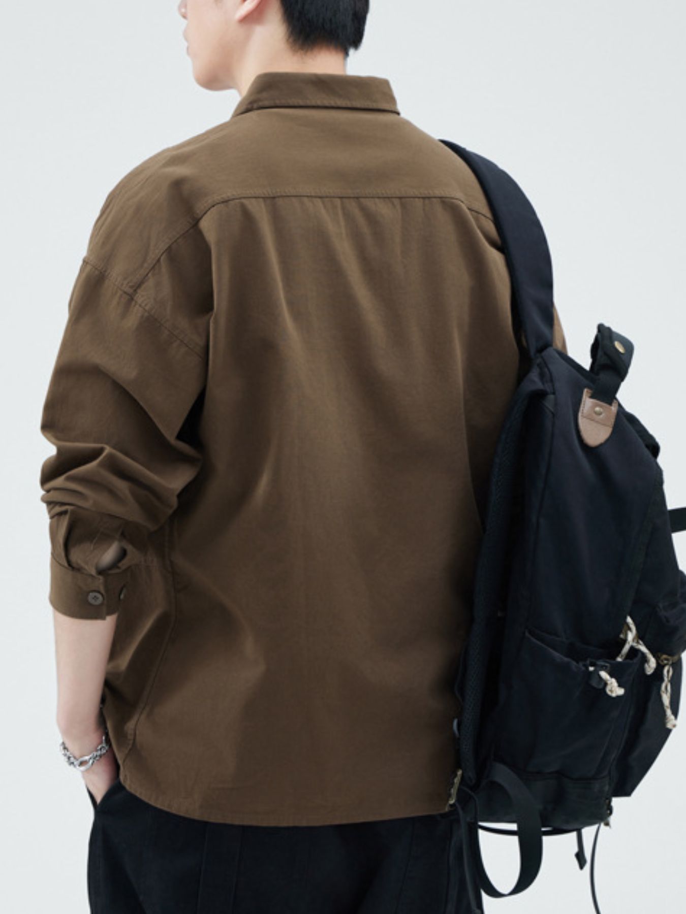 Men's Plus Size Button Up Long Sleeve Shirt