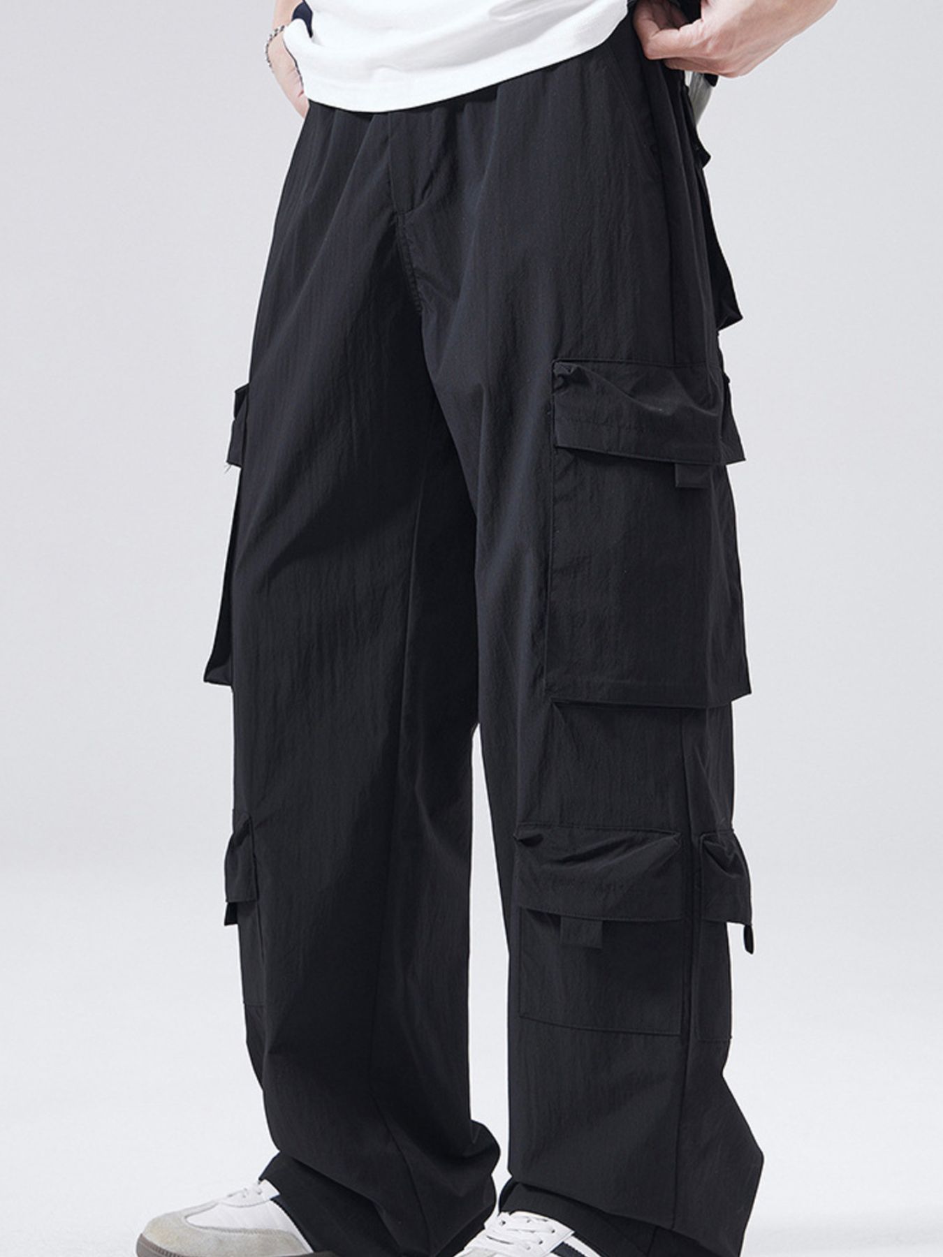 Men's Full Size Wide Leg Cargo Pants Plus Size
