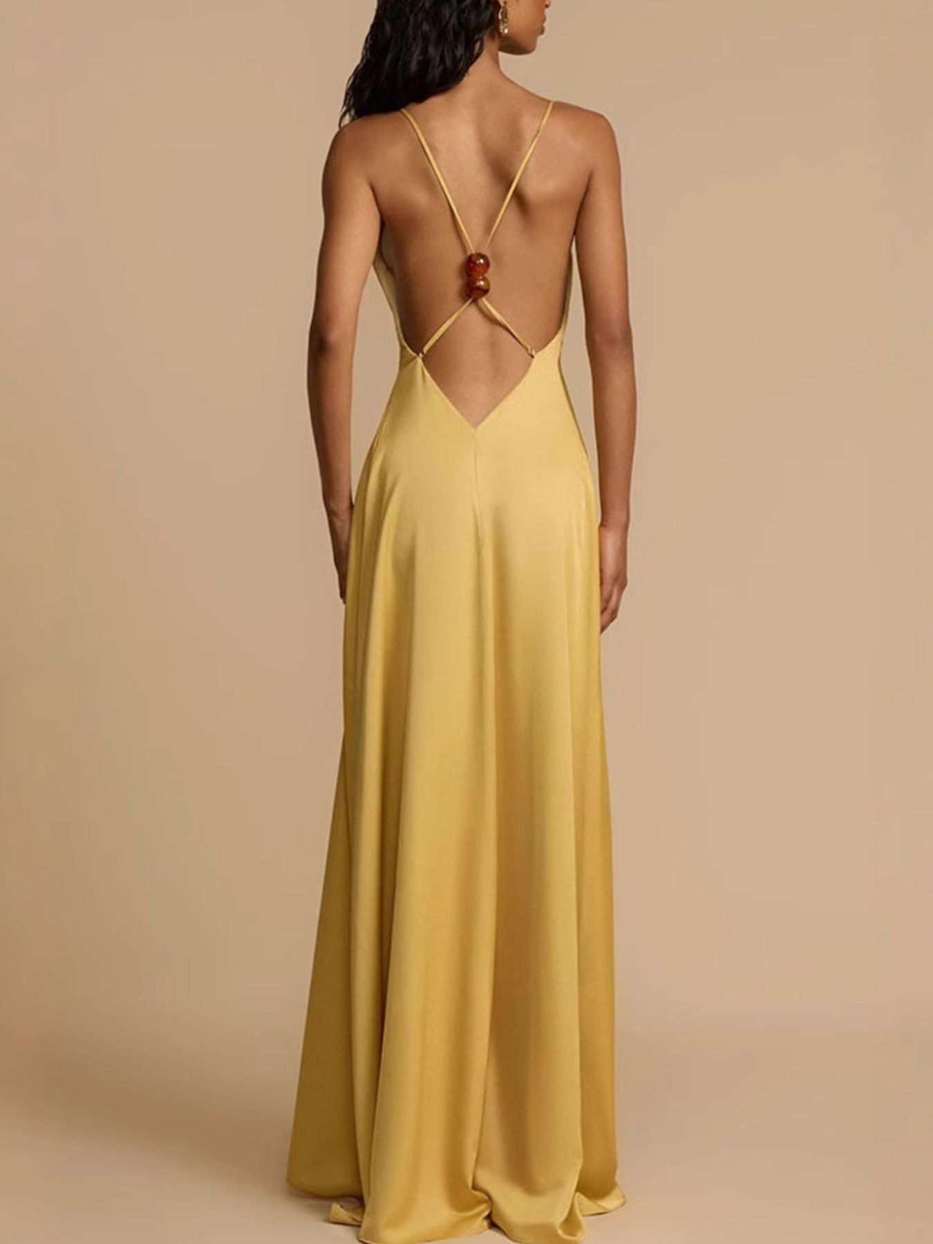Deep V-Neck Maxi Dress