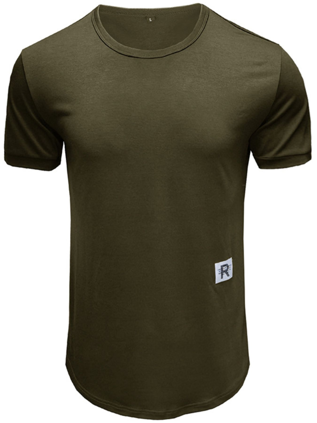 Men's Crew Neck Solid Color Basic T-Shirt