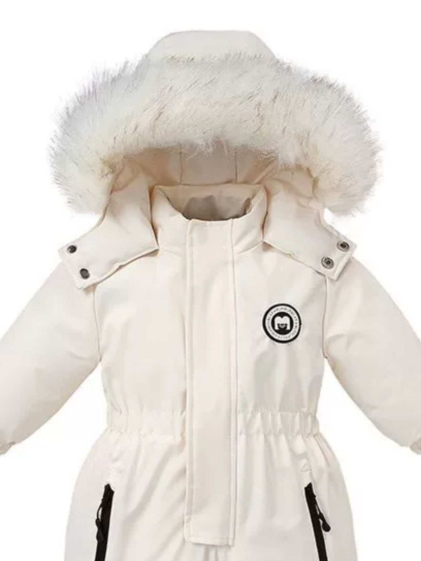 Children's Faux Fur Hood One-Piece