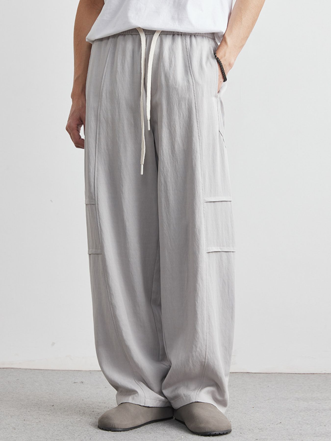 Men's Full Size Relaxed Fit Drawstring Pants Plus Size