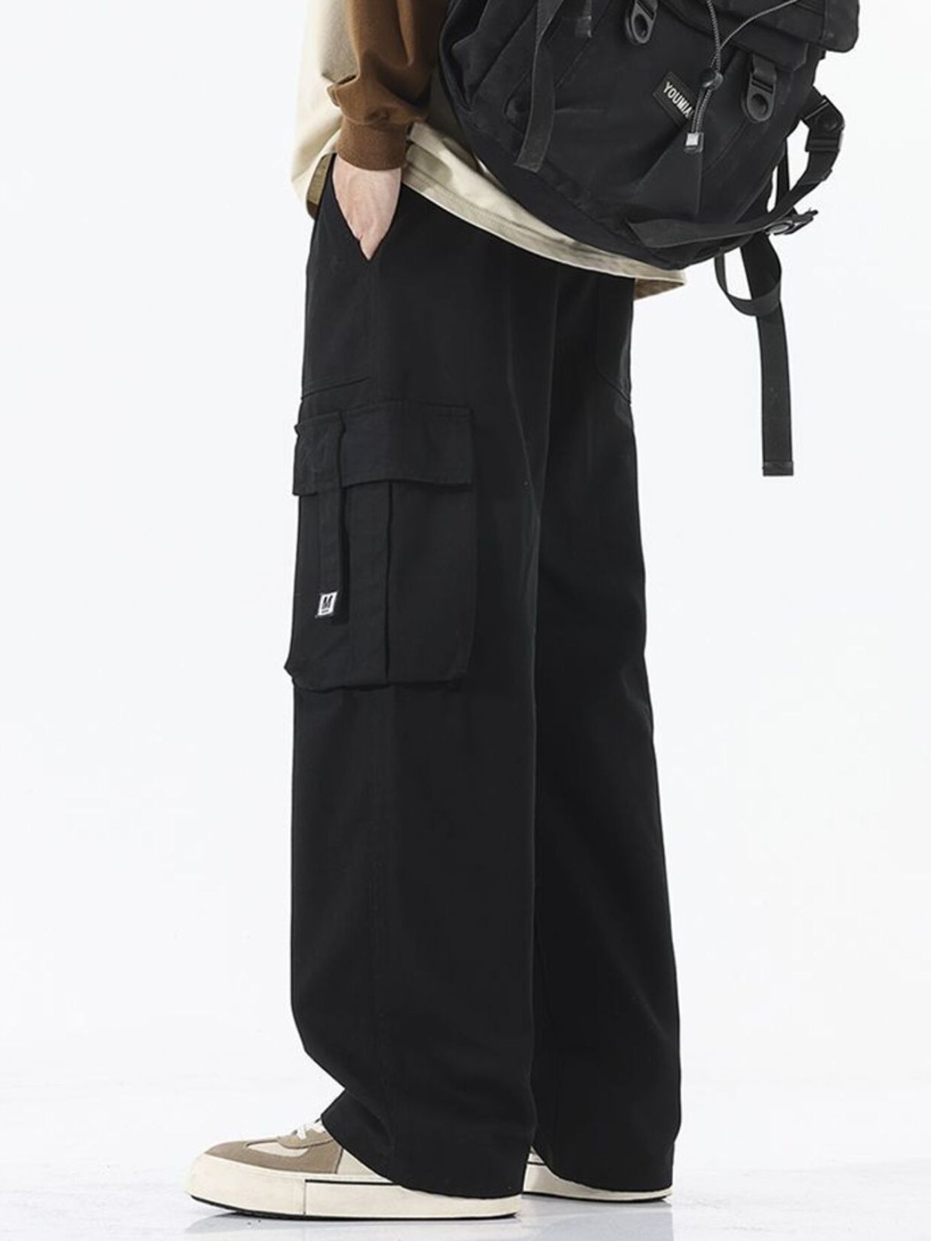 Men's Full Size Cargo Wide Leg Pants Plus Size