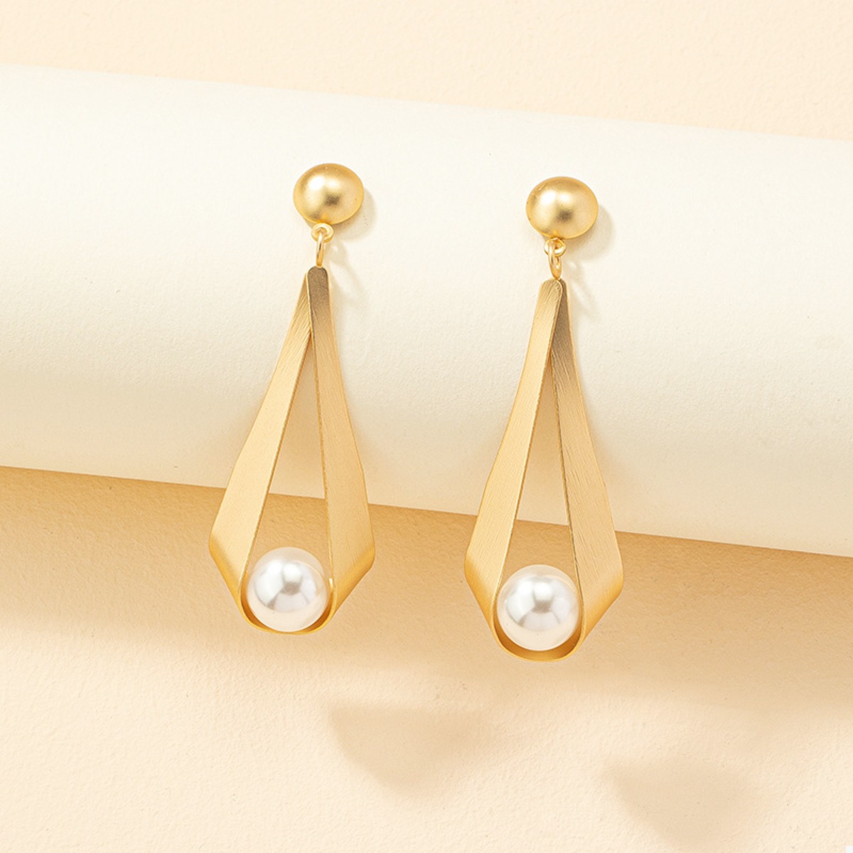 18K Gold-Plated Pearl Drop Earrings