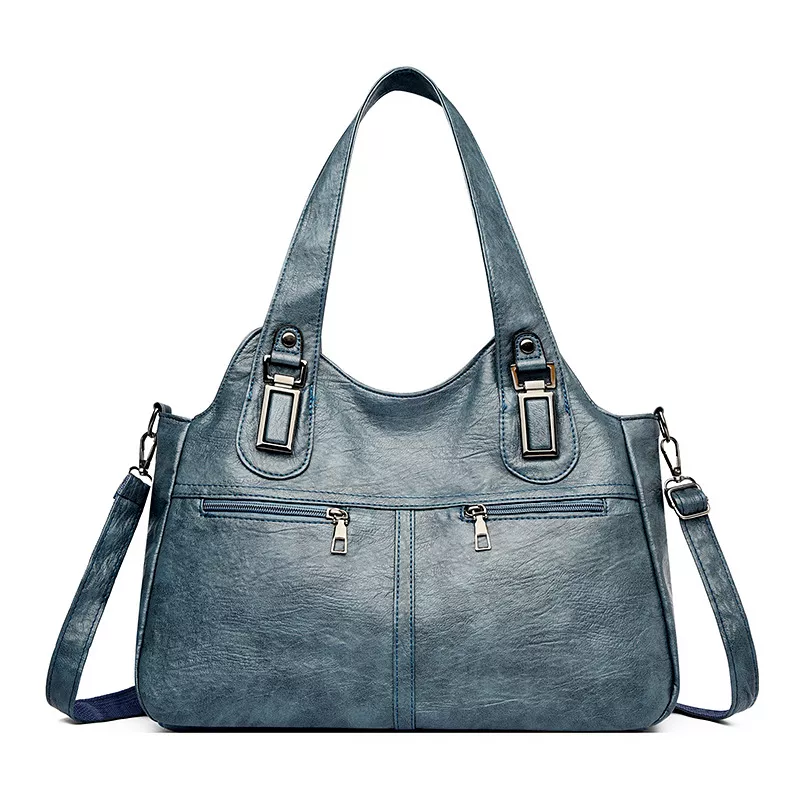 Vintage Style PU Leather Large Handbag