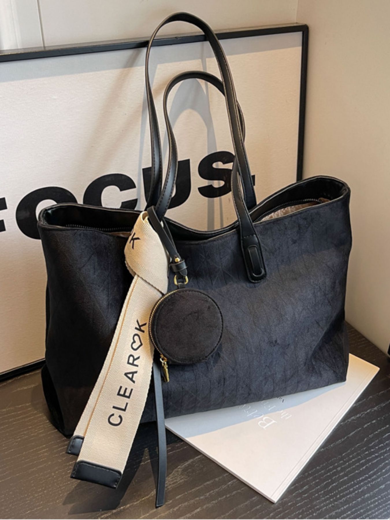 Large Capacity Tote Bag with Coin Purse