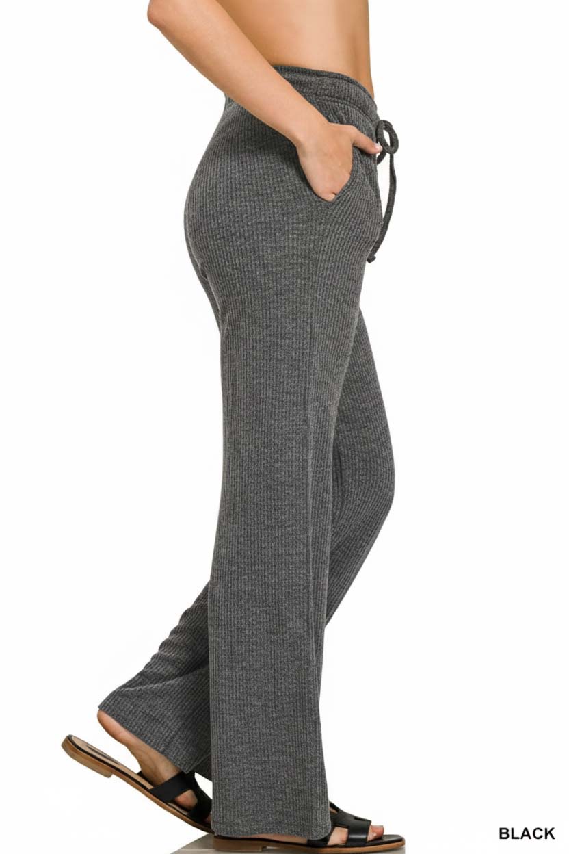 Ribbed Drawstring Lounge Pants