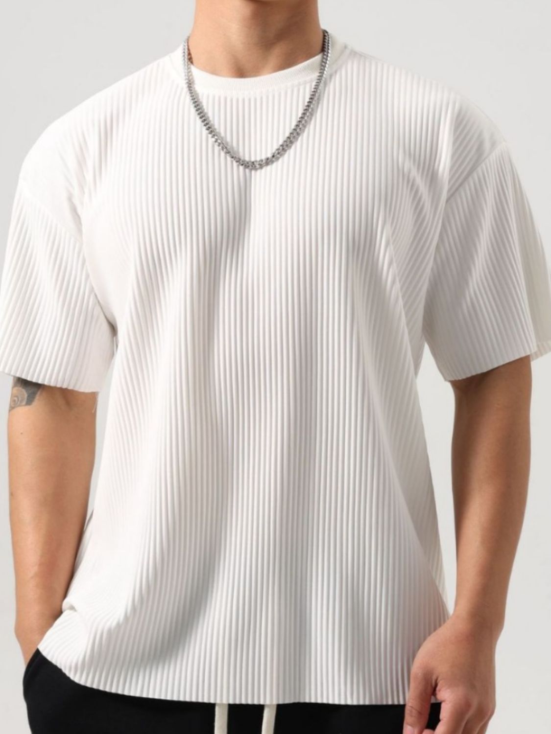 Men's Plus Size Round Neck Half Sleeve T-Shirt