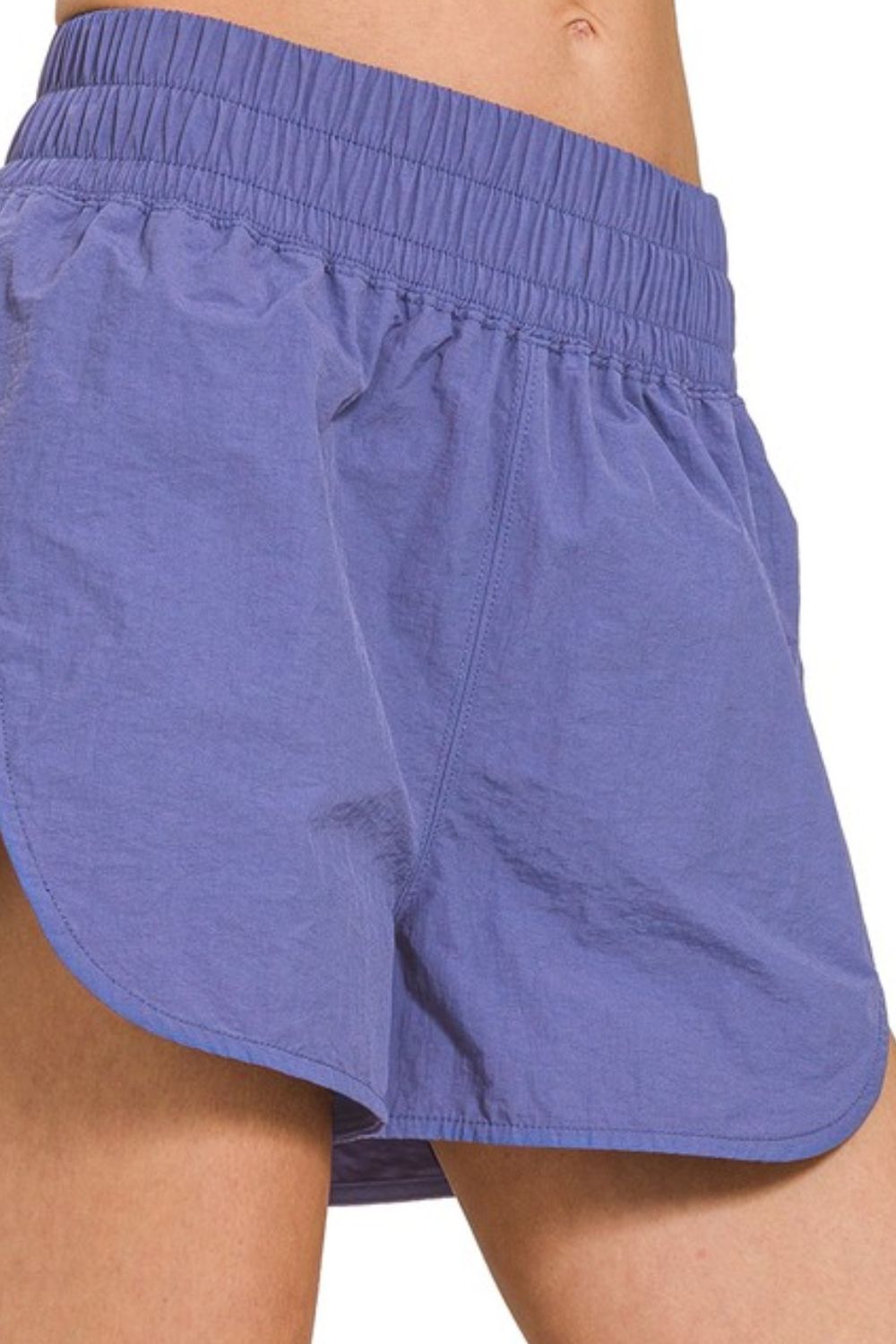 Windbreaker Smocked Waistband Running Shorts