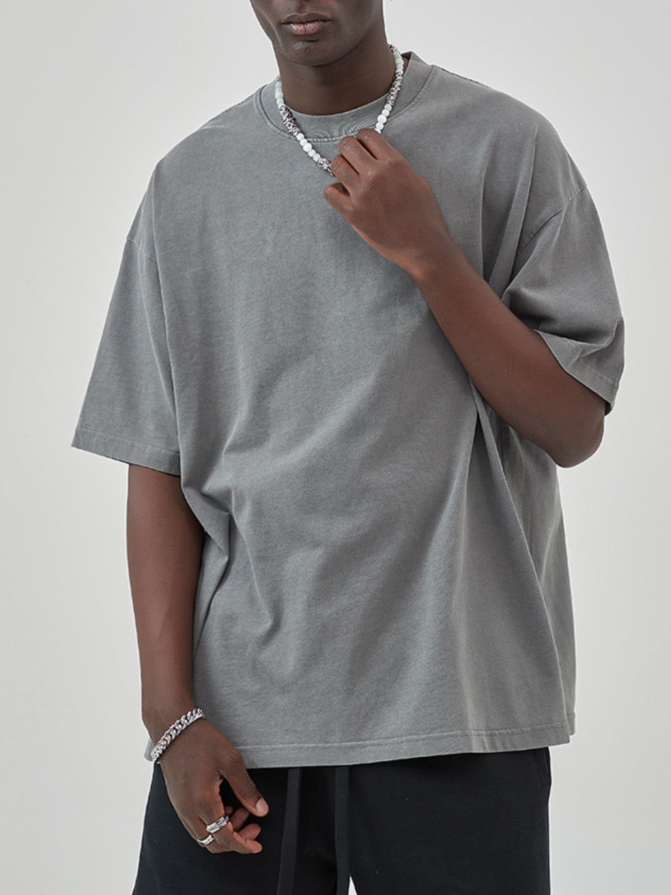 Men's Oversized Drop Shoulder Cotton T-Shirt
