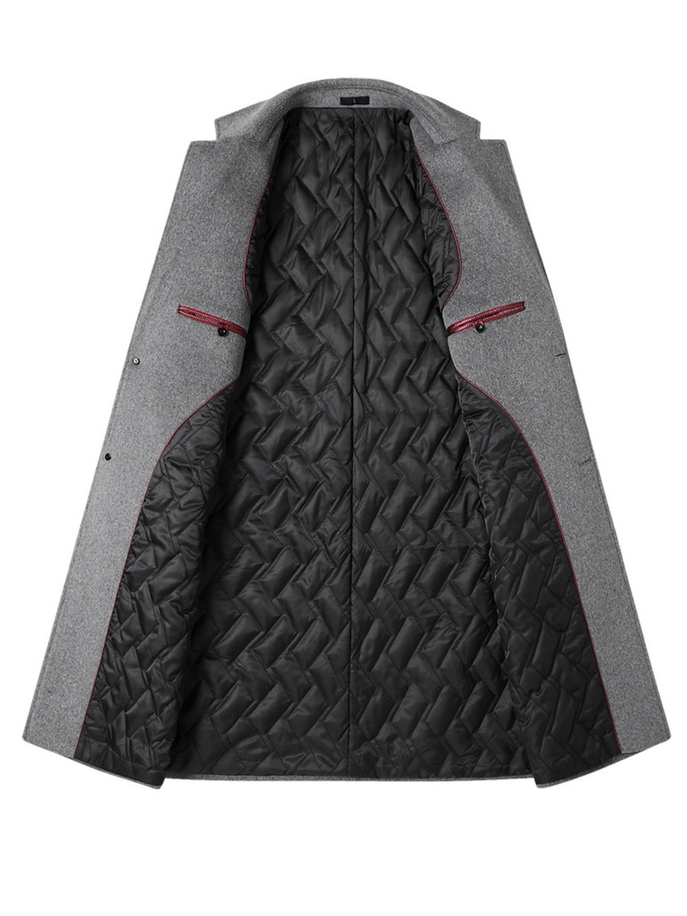 Men's Plus Size Classic Button Up Overcoat