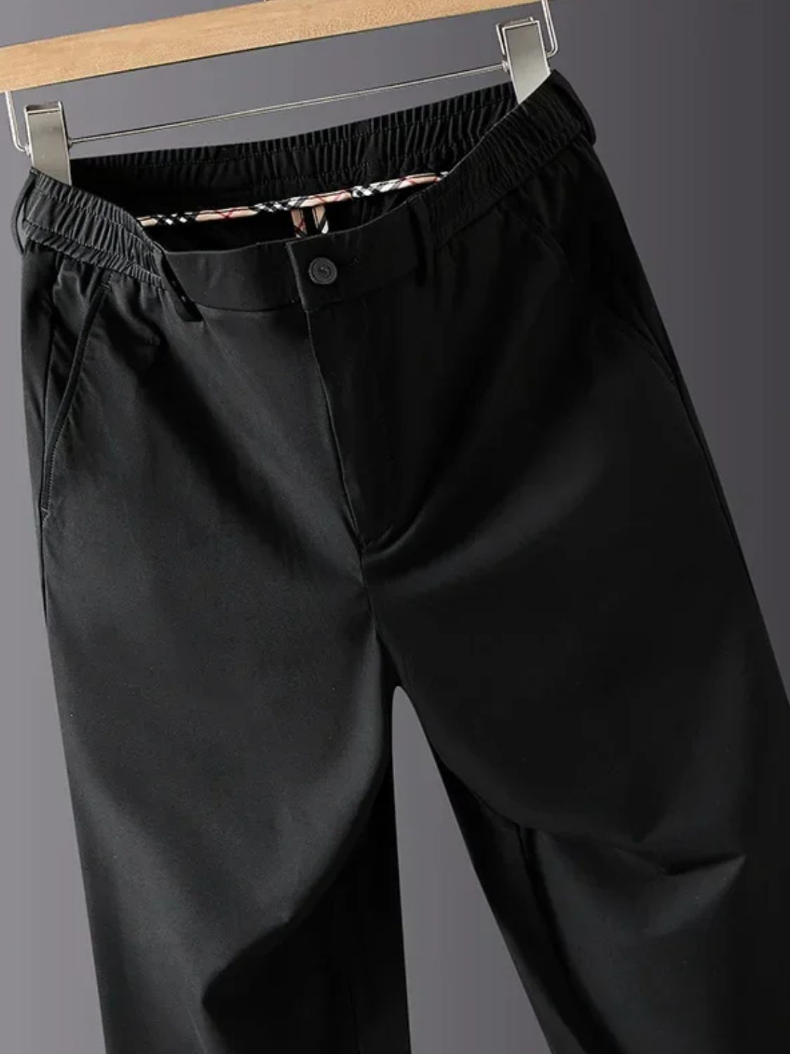 Men's Plus Size Slim Fit Pants with Pockets