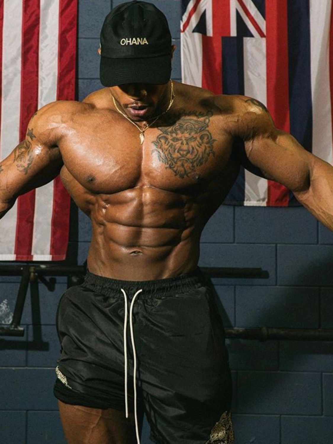 Men's Plus Size Drawstring Waist Shorts