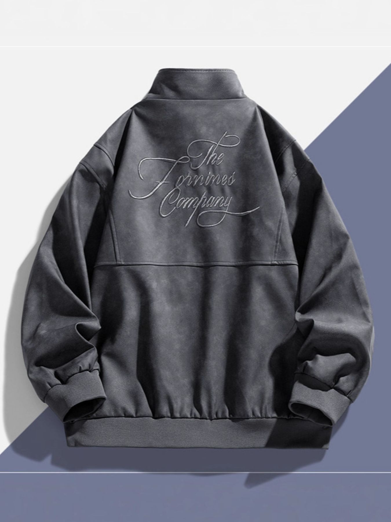 Men's Plus Size Zip Up Long Sleeve Jacket