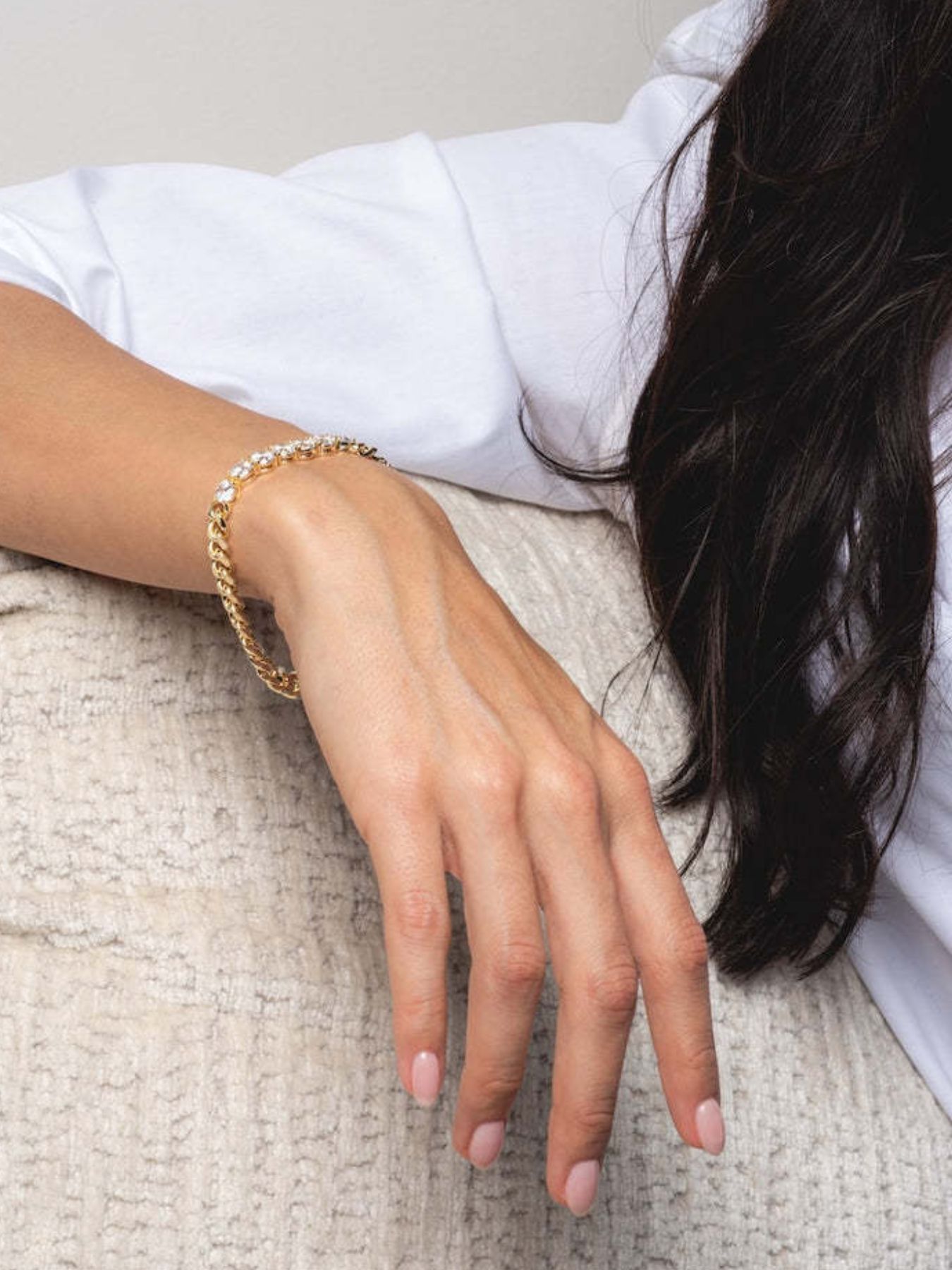 18K Gold-Plated Zircon Necklace and Bracelet Jewelry Set