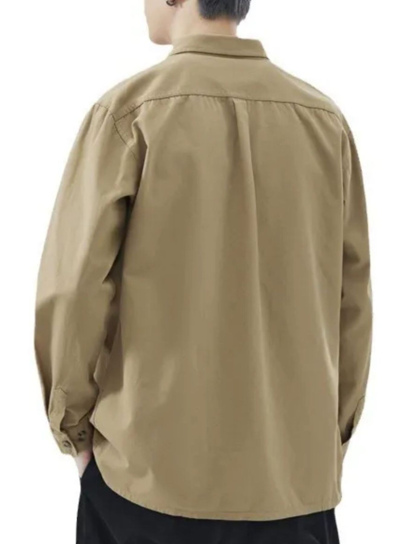 Men's Plus Size Button Down Shirt with Chest Pocket