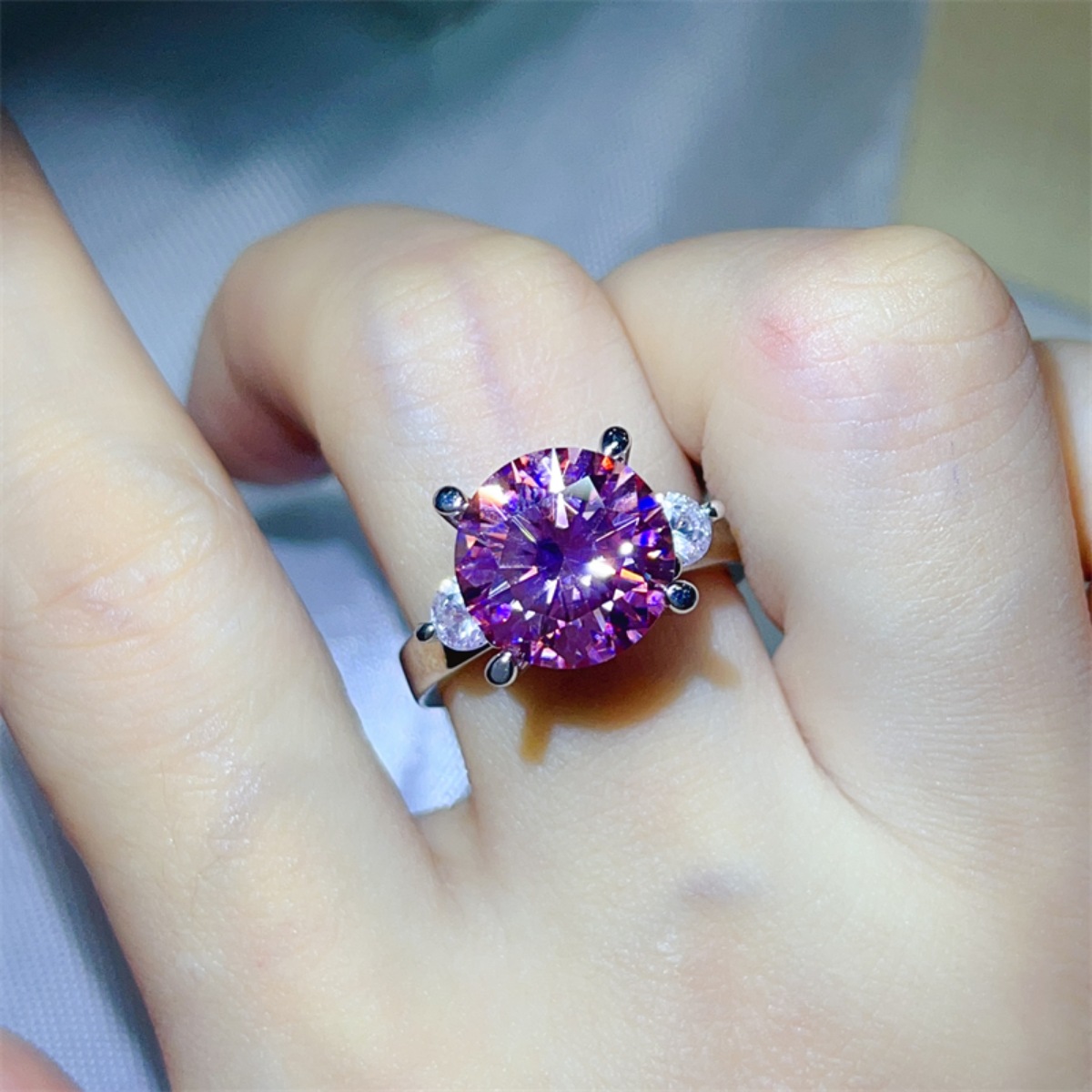 5 Carat Moissanite 925 Sterling Silver Ring