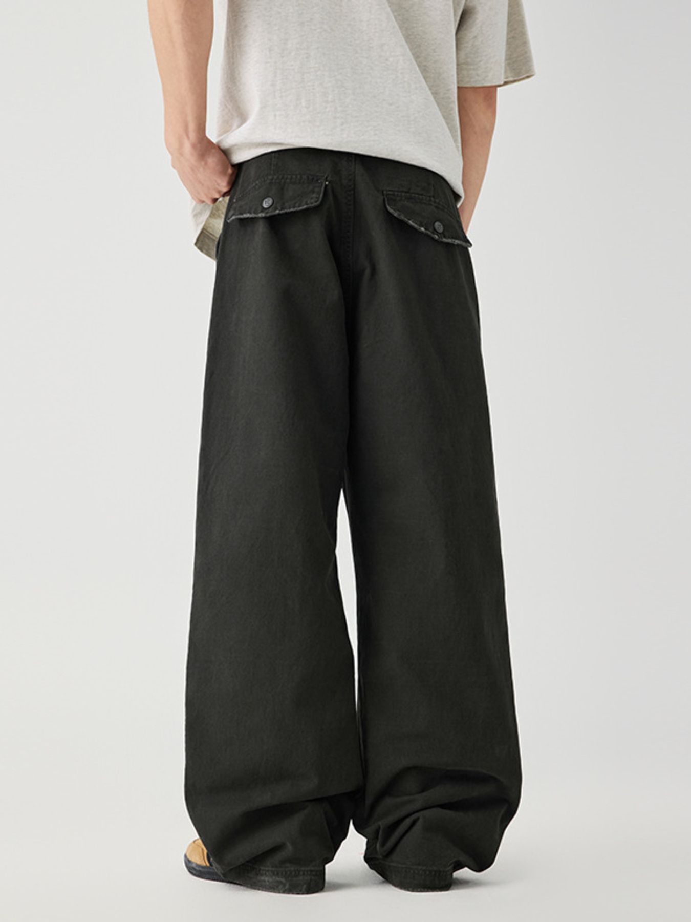 Men's Wide Leg Pants with Pockets