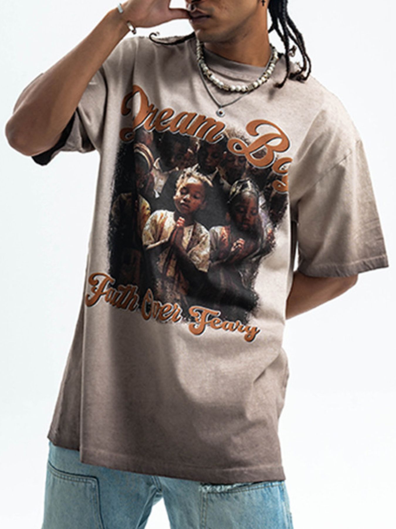 Men's Graphic Round Neck Short Sleeve T-Shirt