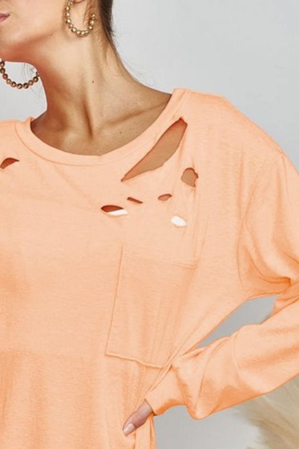 Triblend with Laser Cut Detailed T-Shirt