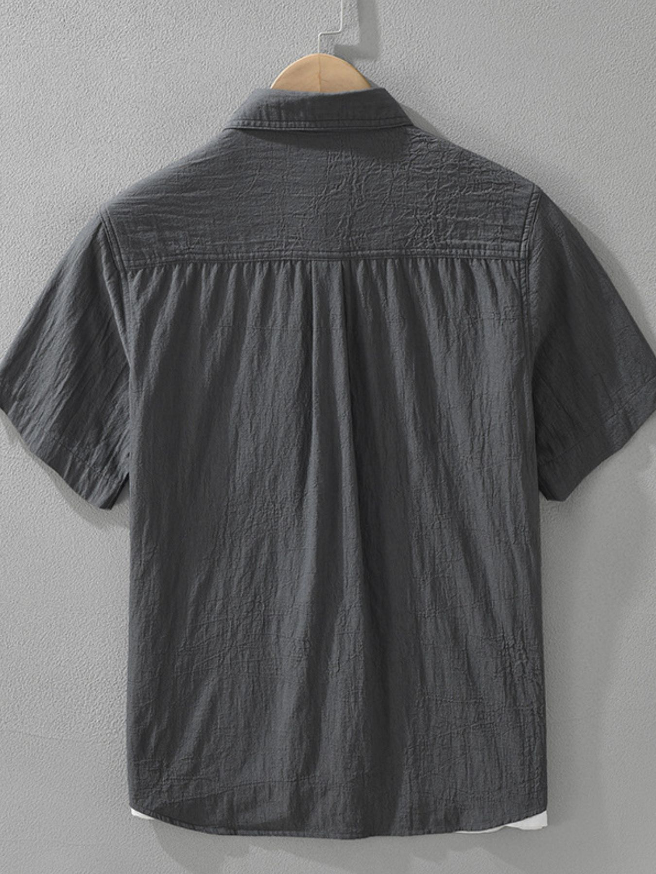 Men's Plus Size Button Up Short Sleeve Shirt