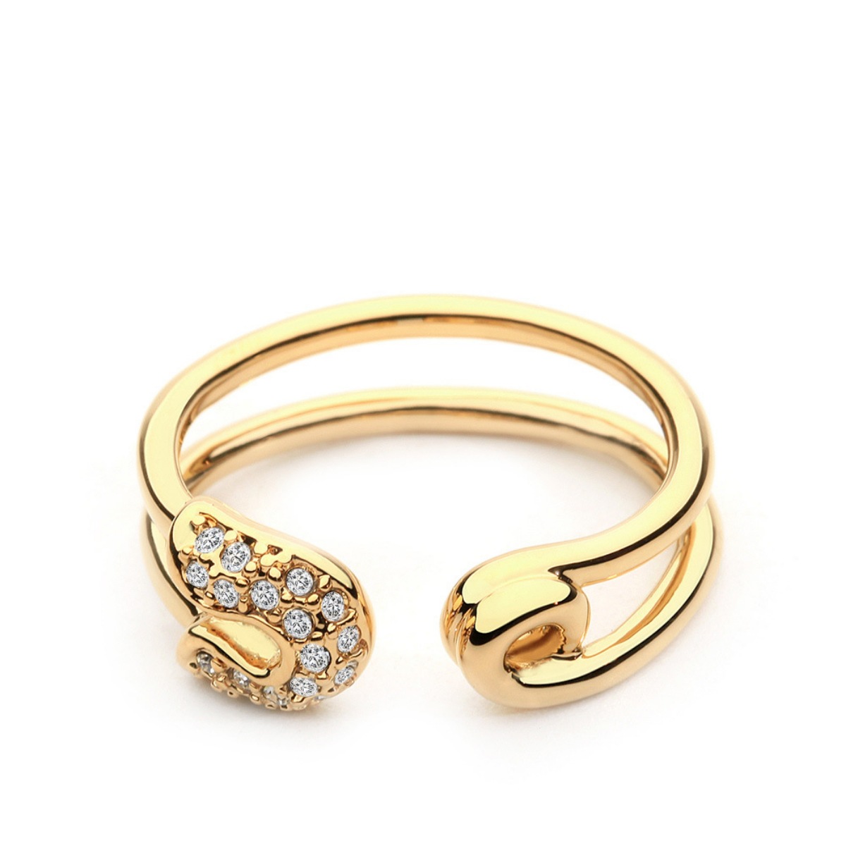 Zircon Double Band Open Ring