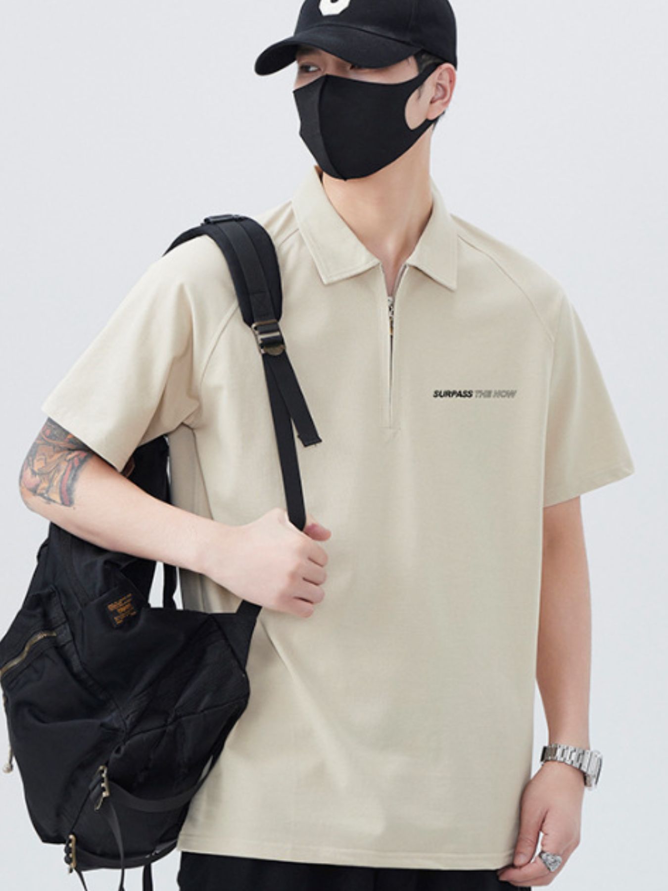 Men's Plus Size Collared Neck Short Sleeve Polo