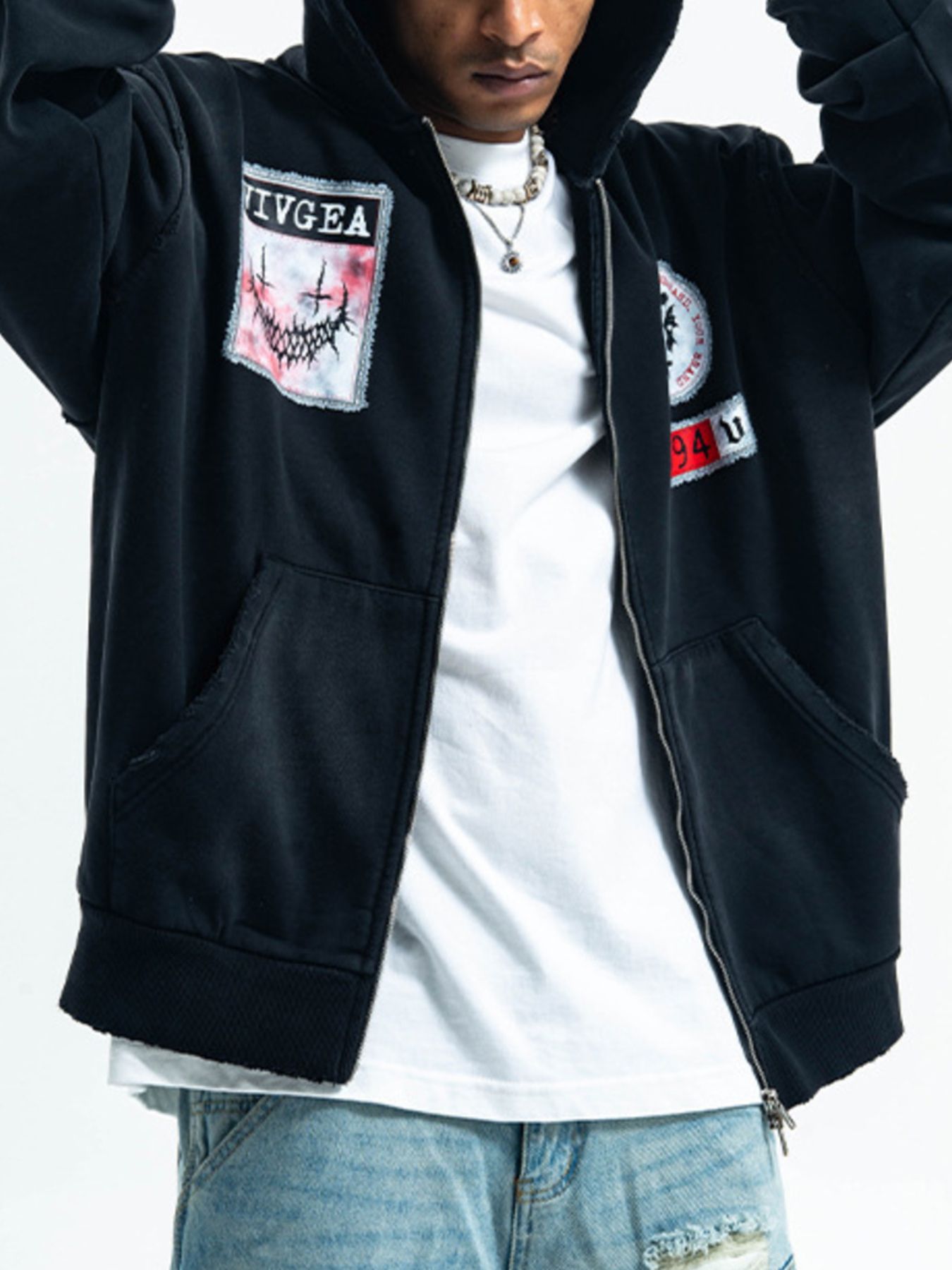 Men's Zip Up Long Sleeve Hoodie