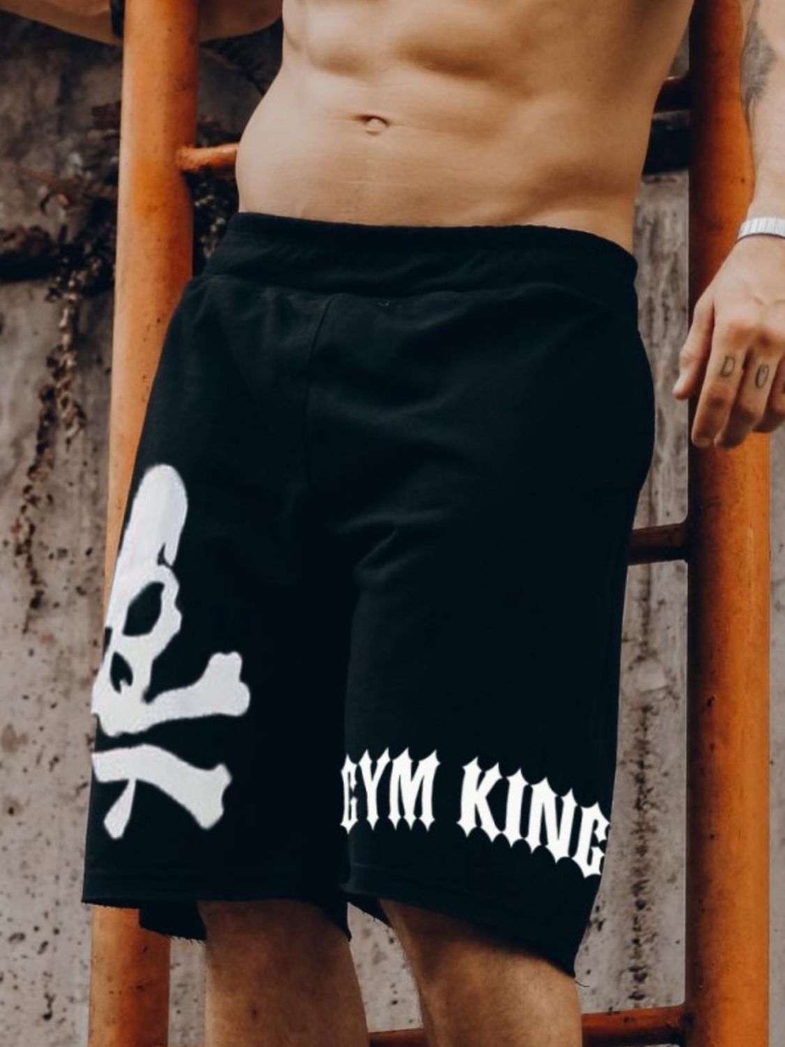 Men's Skull Drawstring Shorts