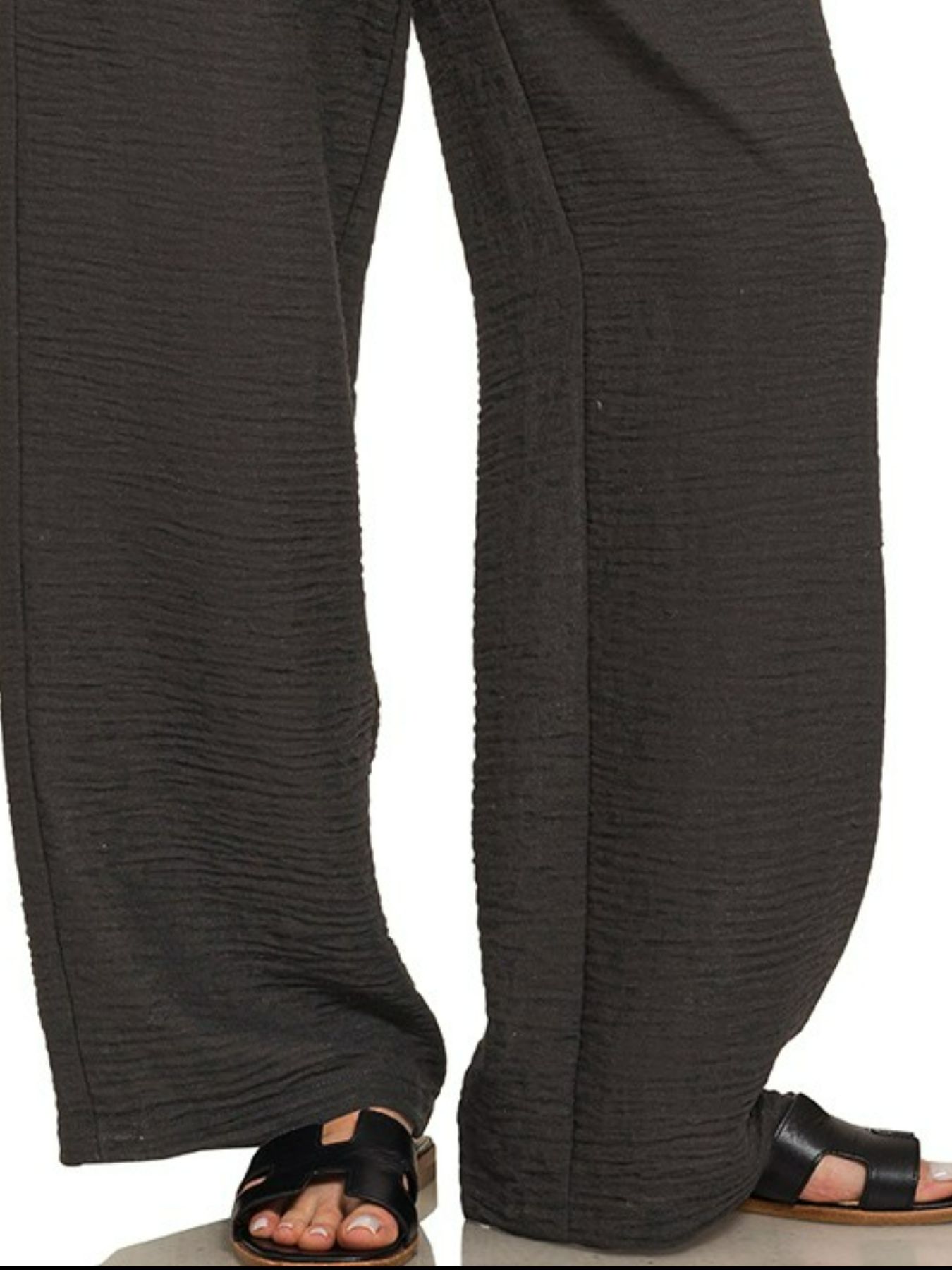 Woven Crepe Elastic Band Pants