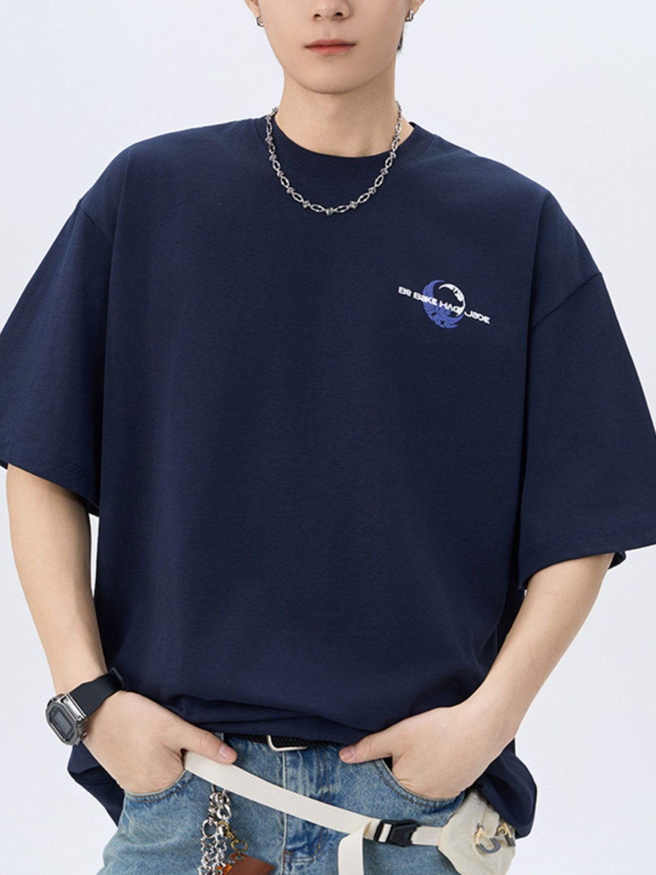 Men's Plus Size Round Neck Short Sleeve T-Shirt