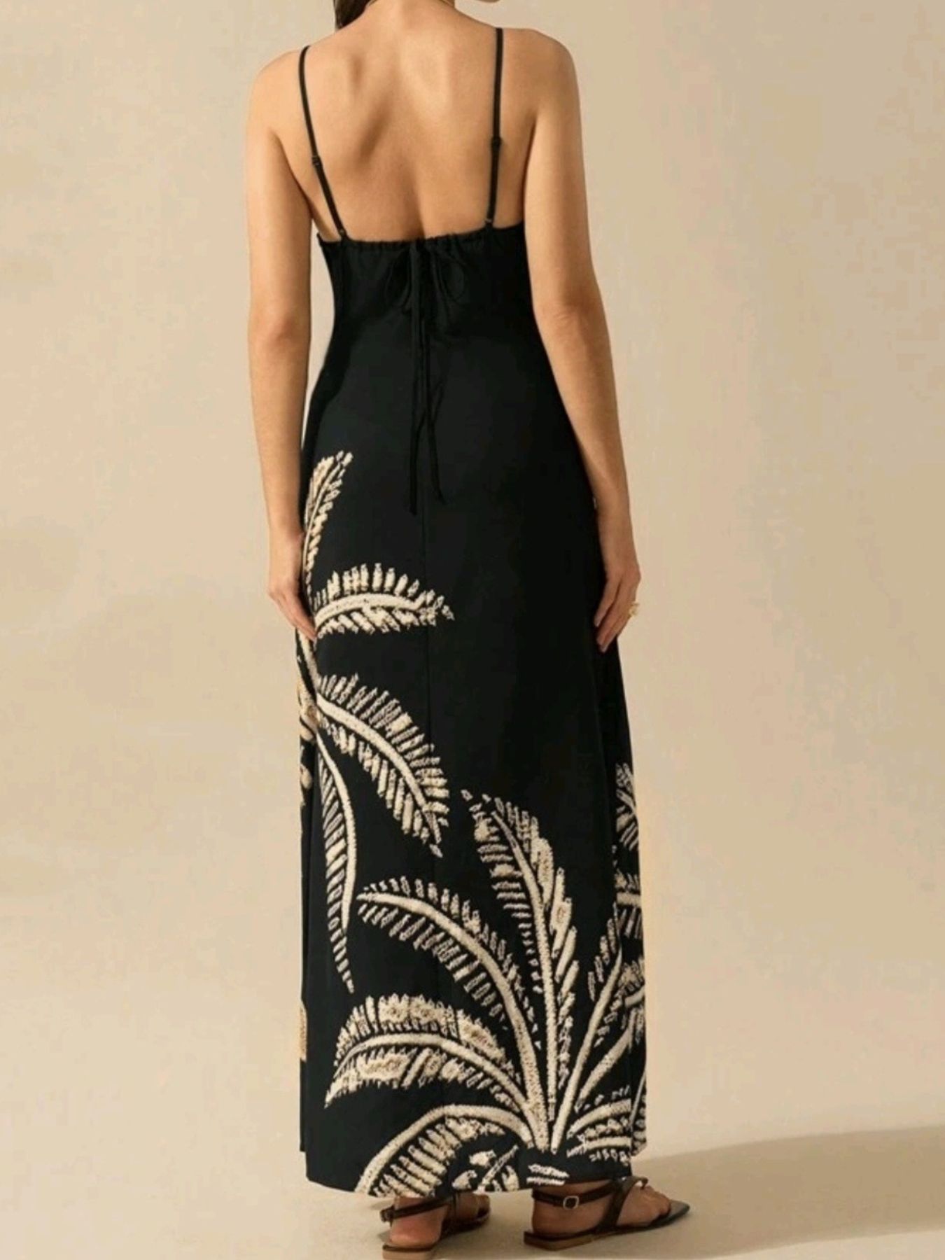 Printed Sleeveless Maxi Dress