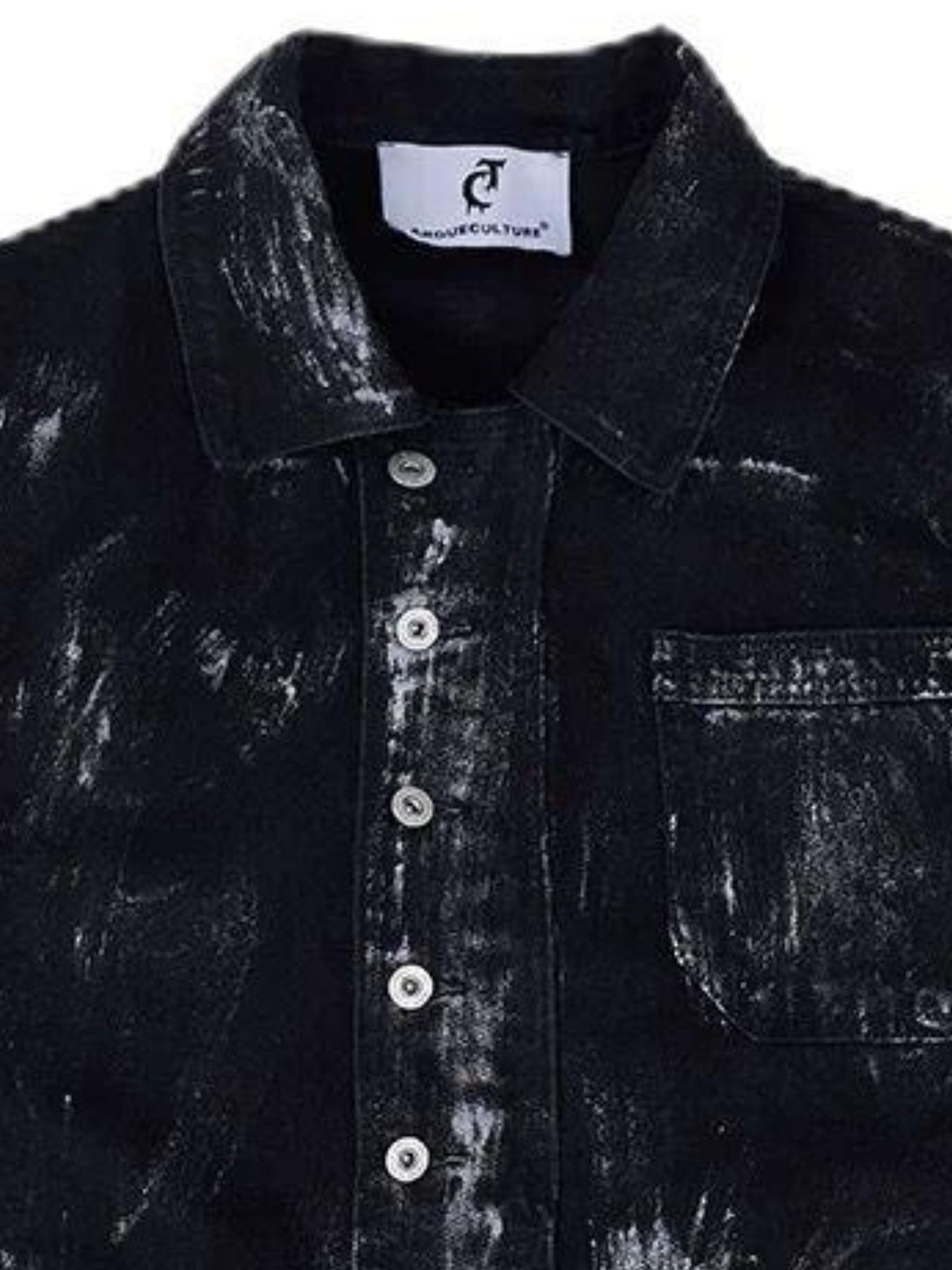 Men's Plus Size Button Up Long Sleeve Denim Jacket