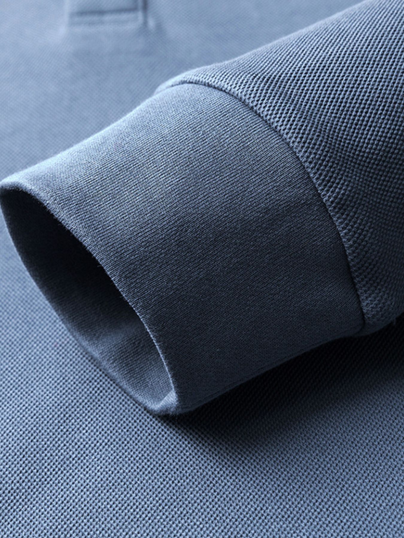 Men's Plus Size Long Sleeve Embroidered Polo