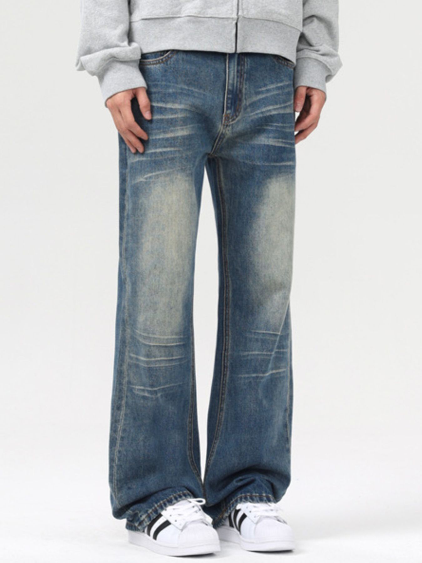 Men's Vintage Wash Loose Fit Jeans