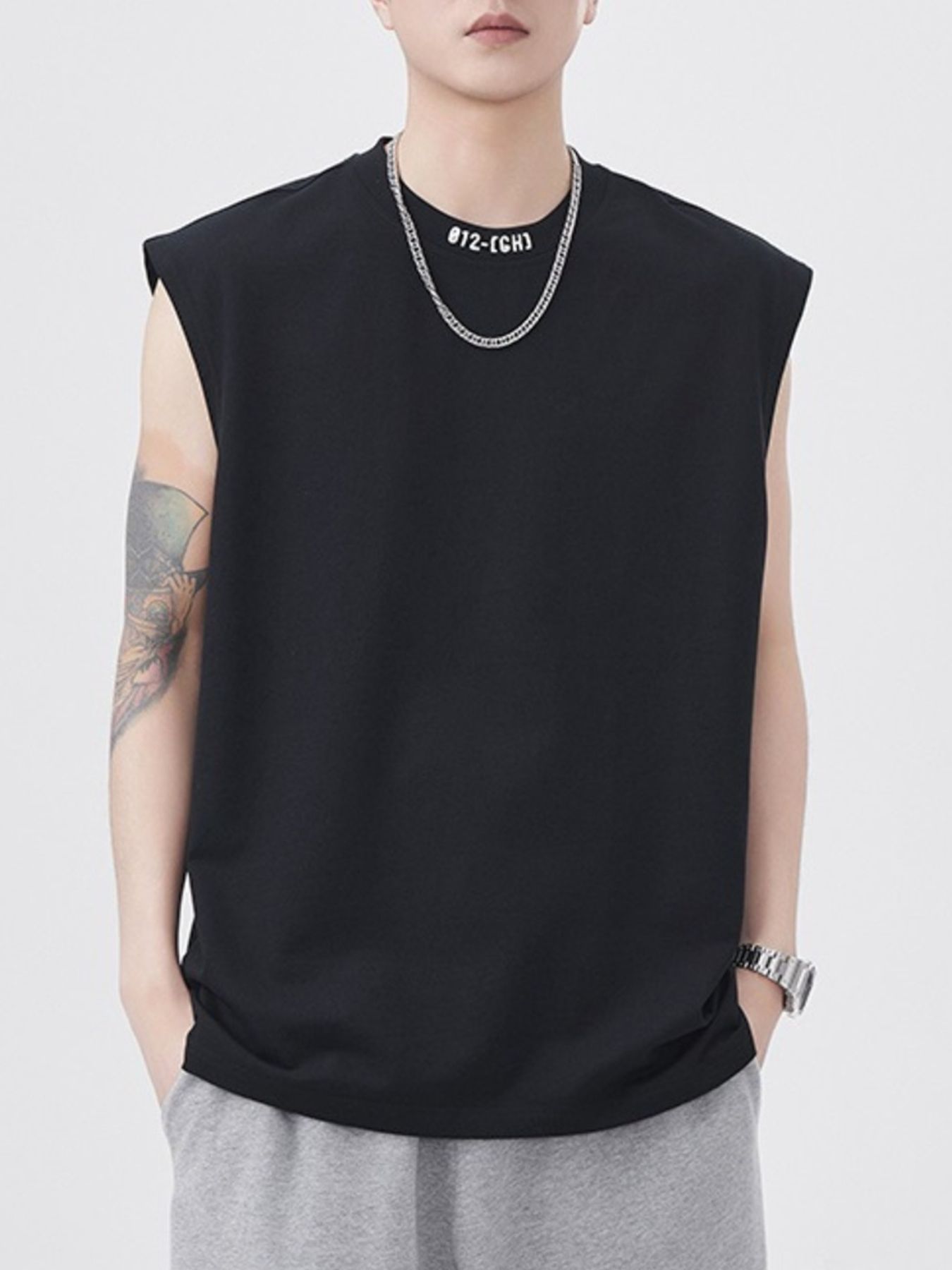Men's Plus Size Round Neck Tank