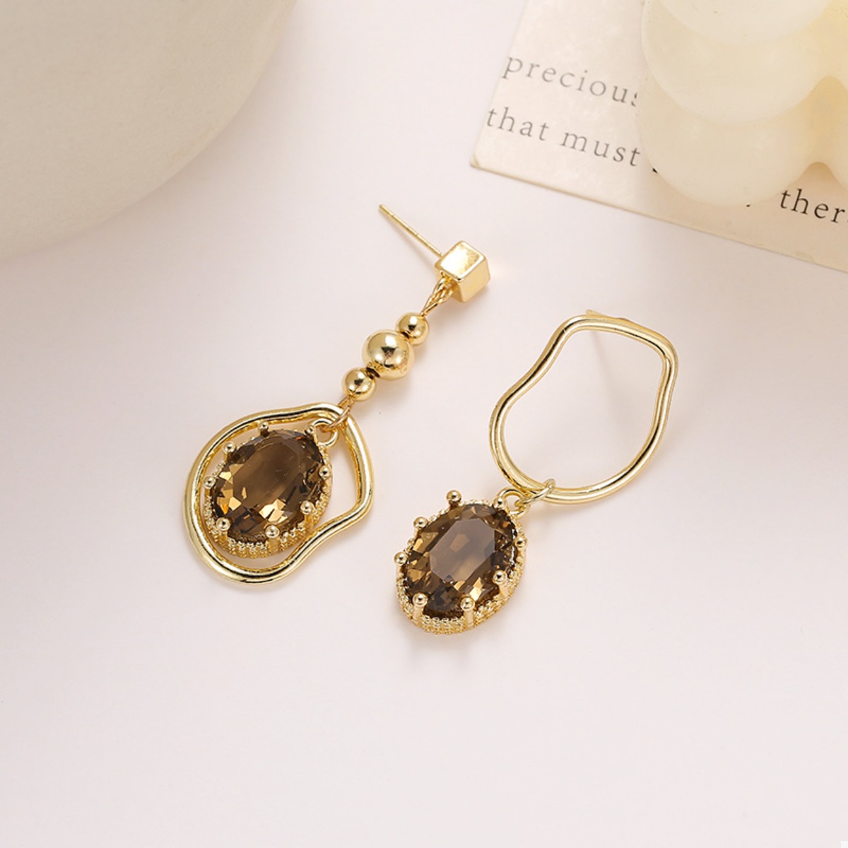 Asymmetrical Geometric Dangle Earrings