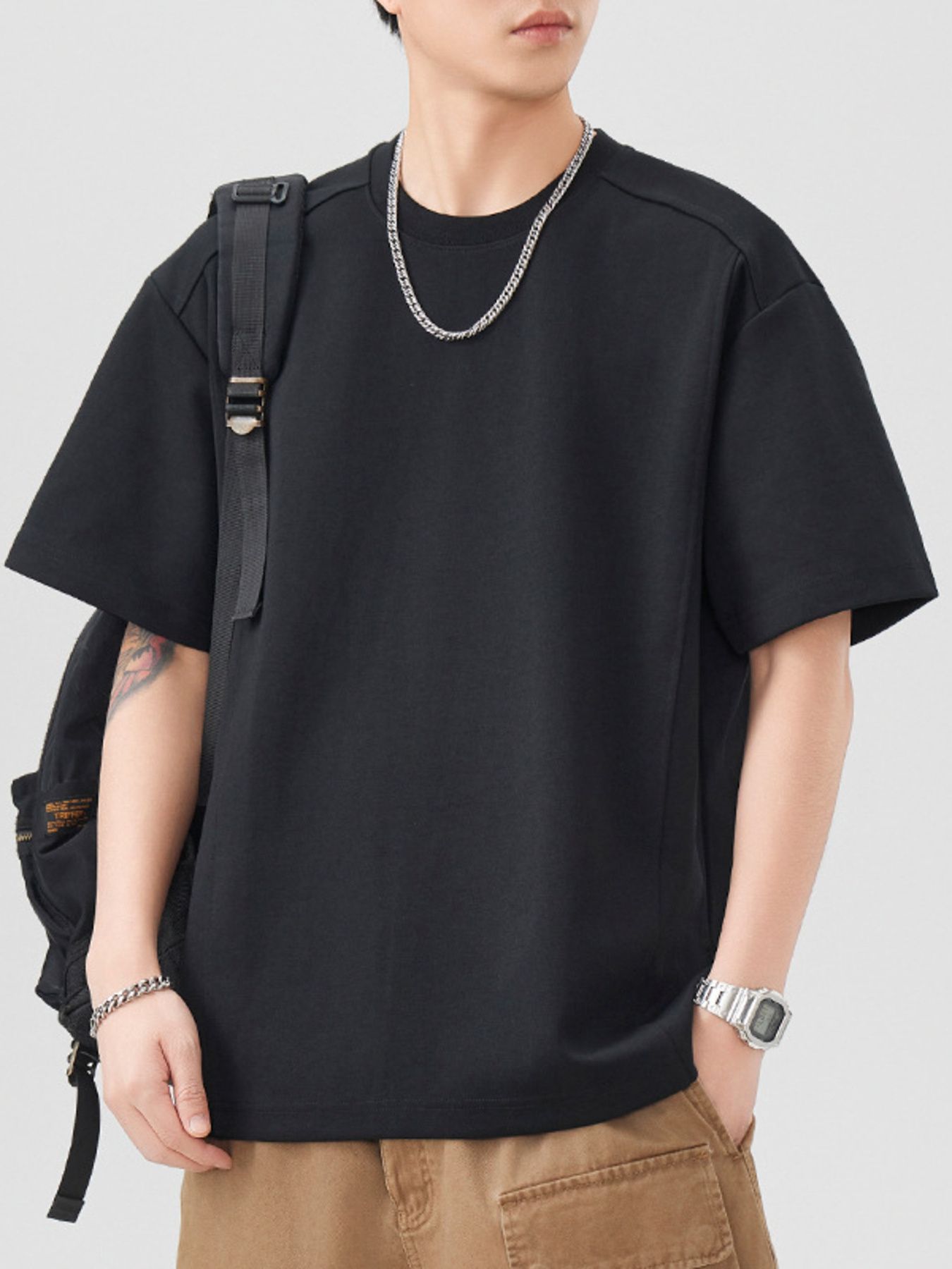 Men's Plus Size Round Neck Short Sleeve T-Shirt