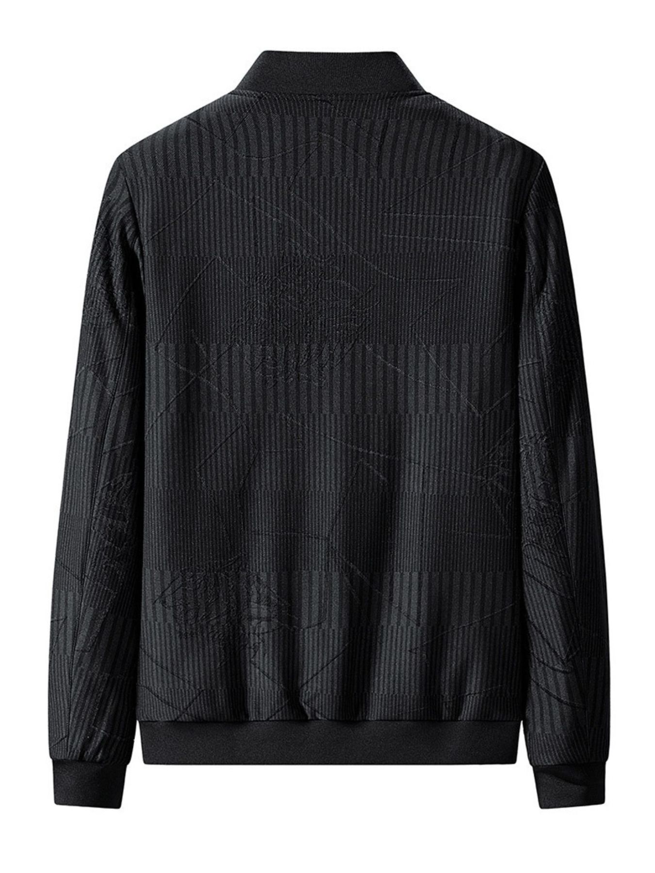 Men's Plus Size Zip Up Textured Jacket