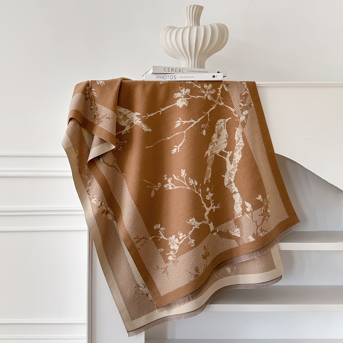 Raw Hem Winter Scarf