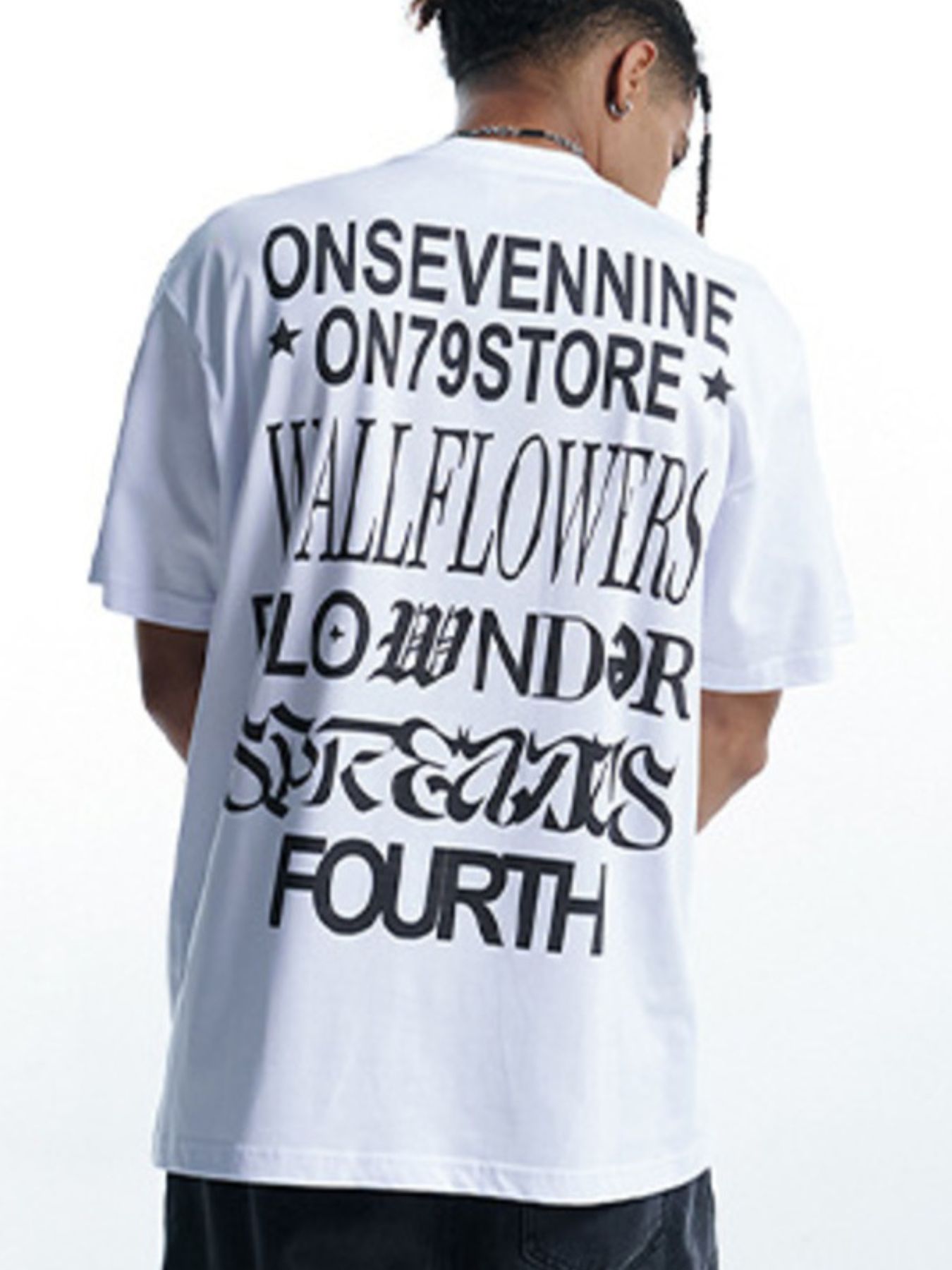 Men's Star Round Neck Relaxed Fit T-Shirt