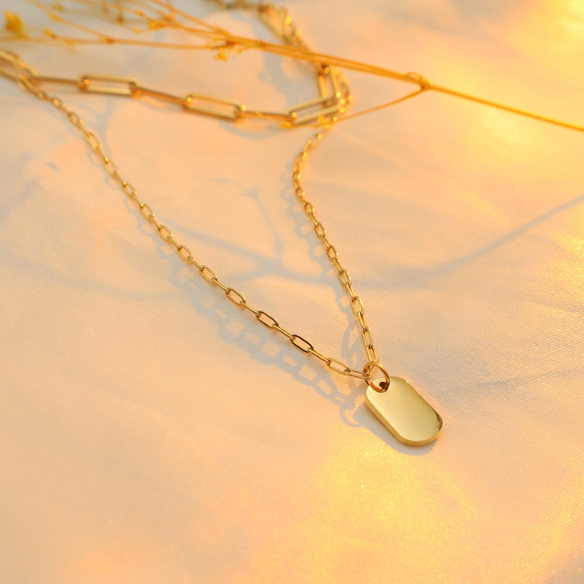 18K Gold-Plated Double Layered Necklace