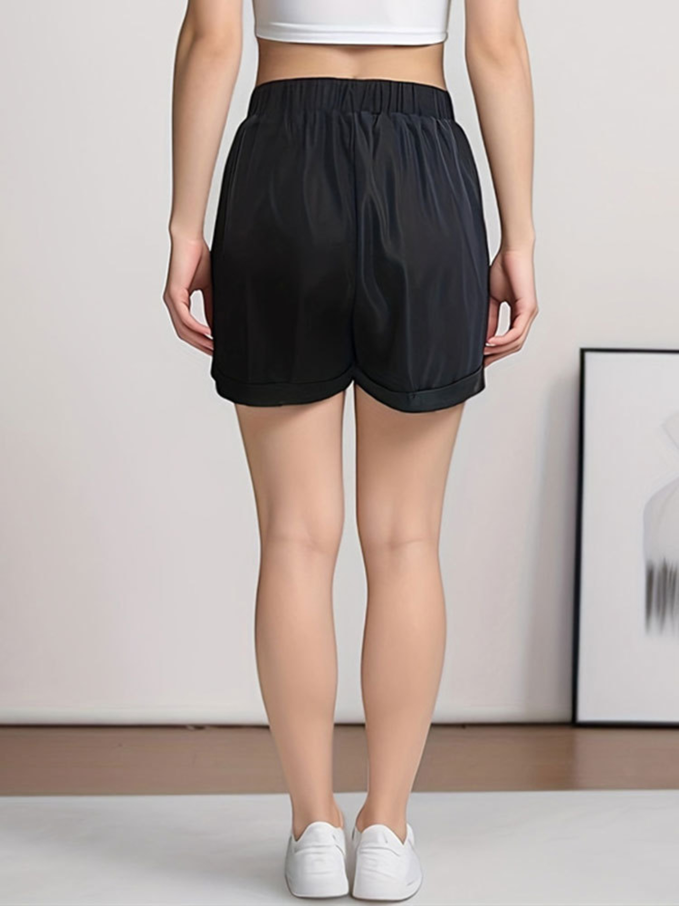 Casual Drawstring High Waist Shorts