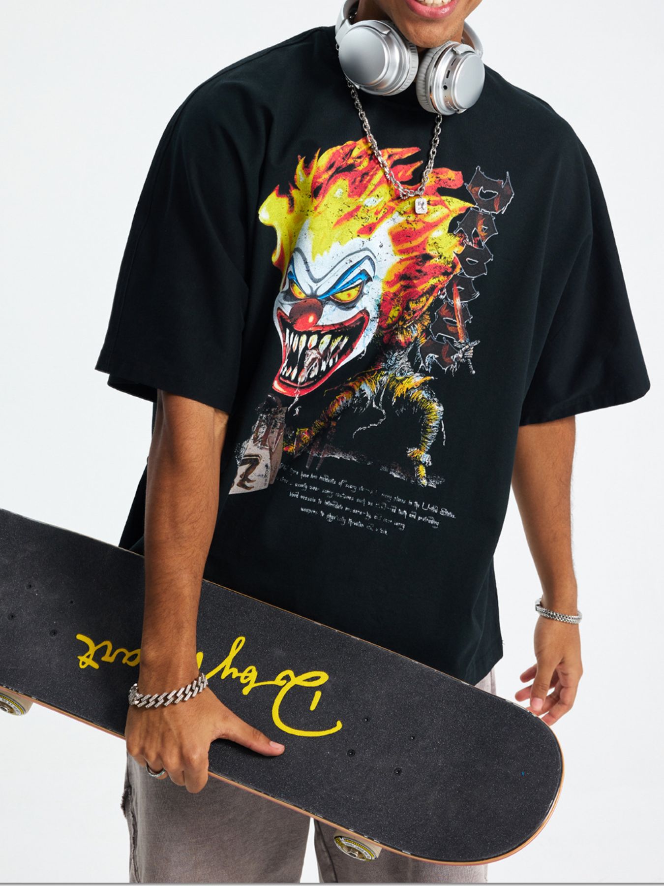 Men's Graphic Round Neck Short Sleeve T-Shirt