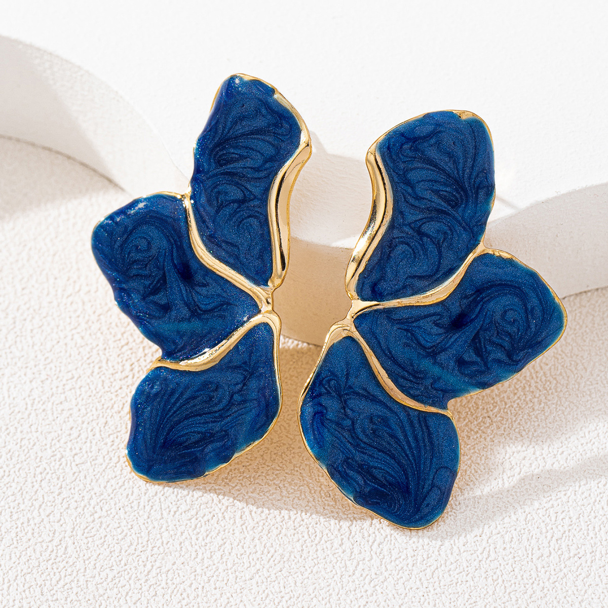 18K Gold-Plated Alloy Resin Drop Earrings