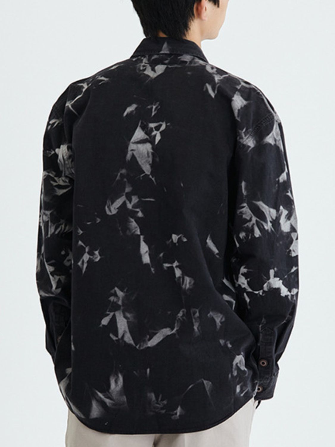 Men's Plus Size Printed Button Up Shirt