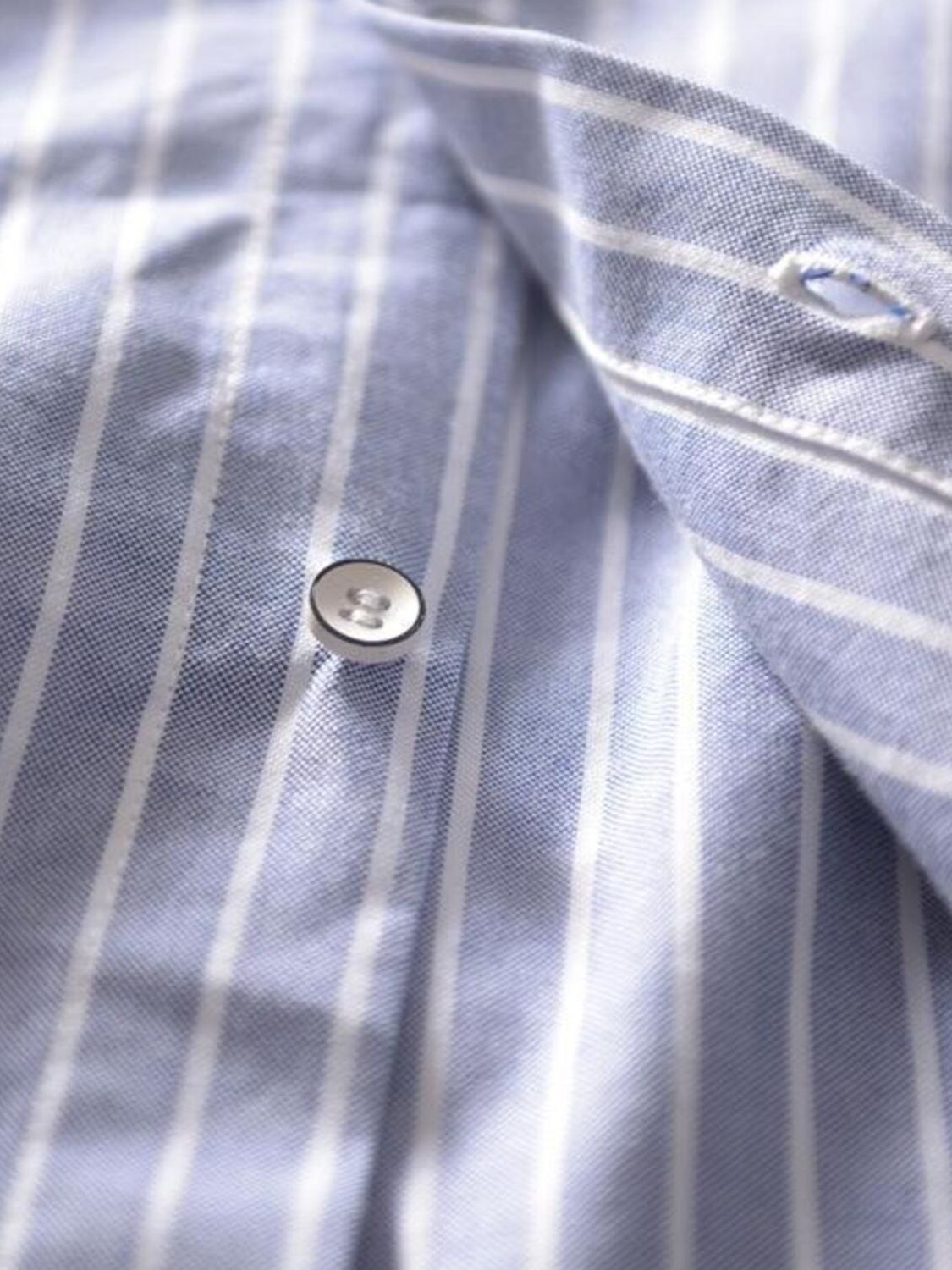 Men's Plus Size Striped Button-Down Shirt