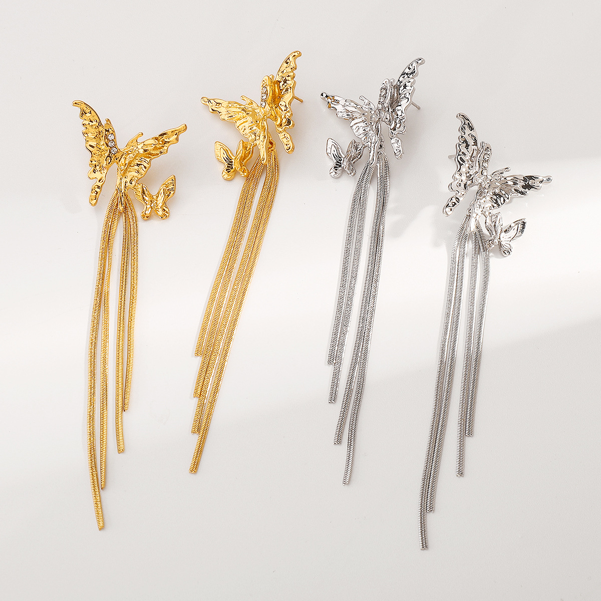 Butterfly Fringe Dangle Earrings