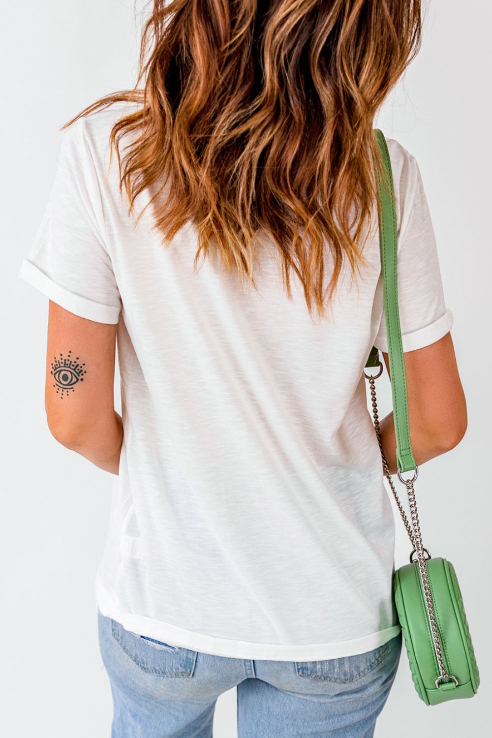 Stars and Stripes Round Neck Short Sleeve T Shirt